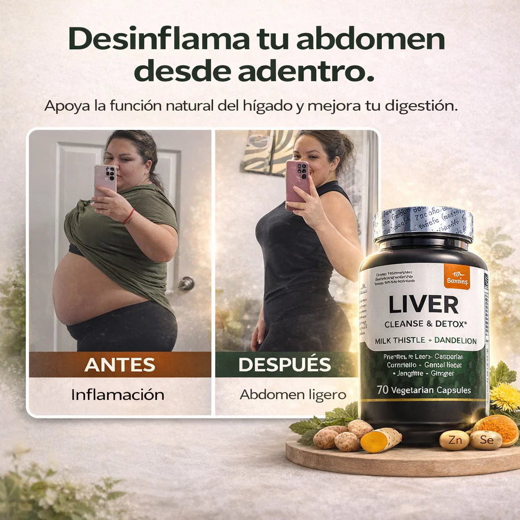 ¿Hinchado… pesado… y sin energía? Tu hígado necesita apoyo natural.