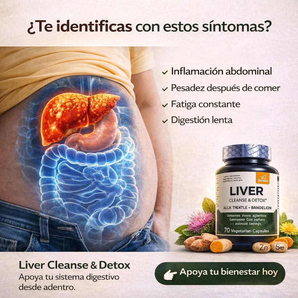 ¿Hinchado… pesado… y sin energía? Tu hígado necesita apoyo natural.