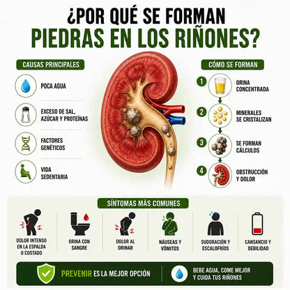 Disuelve y expulsa los cálculos renales